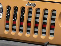 RedRock Grille Insert; Red Line (07-18 Jeep Wrangler JK)