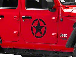 RedRock 16-Inch Star Vinyl Decal; Black (Universal; Some Adaptation May Be Required)
