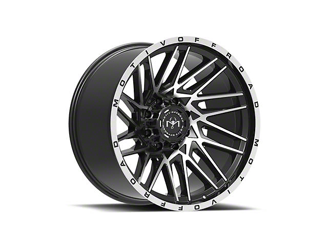 Motiv Offroad Mutant Gloss Black with Chrome Accents 5-Lug Wheel; 20x9; 18mm Offset (07-13 Tundra)
