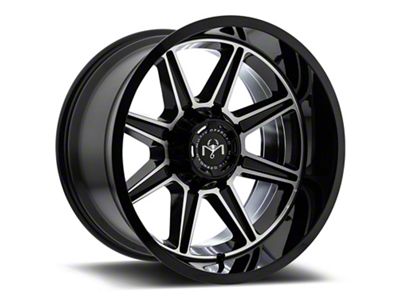 Motiv Offroad Balast Gloss Black with Chrome Accents Wheel; 20x12 (07-18 Jeep Wrangler JK)