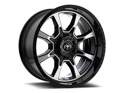Motiv Offroad Glock Gloss Black with Chrome Accents Wheel; 20x10 (20-24 Jeep Gladiator JT)