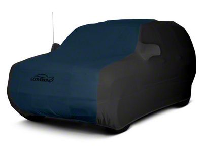 Coverking Satin Stretch Indoor Car Cover; Black/Dark Blue (14-18 Jeep Wrangler JK 2-Door)