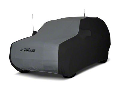 Coverking Satin Stretch Indoor Car Cover; Black/Metallic Gray (18-24 Jeep Wrangler JL 4-Door w/ Fastback Soft Top)