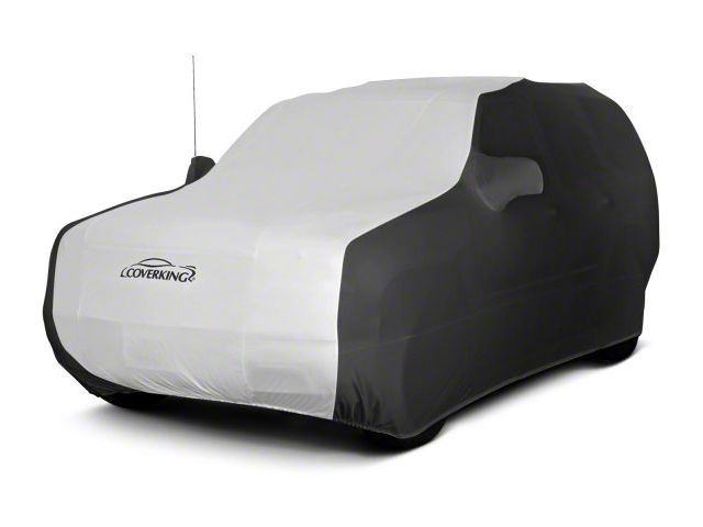 Coverking Satin Stretch Indoor Car Cover; Black/Pearl White (04-06 Jeep Wrangler TJ Unlimited)