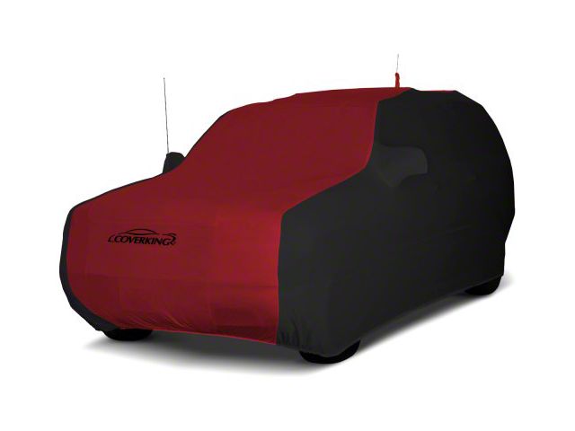 Coverking Satin Stretch Indoor Car Cover; Black/Pure Red (76-86 Jeep CJ7)