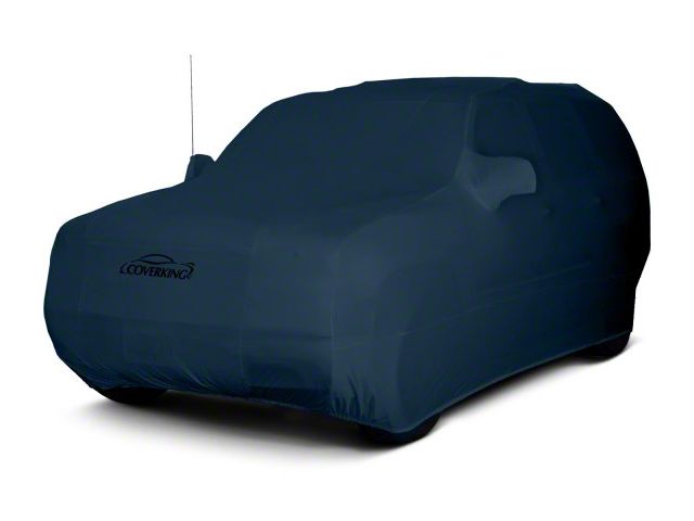 Coverking Satin Stretch Indoor Car Cover; Dark Blue (18-24 Jeep Wrangler JL 4-Door w/ Fastback Soft Top)