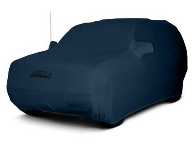 Coverking Satin Stretch Indoor Car Cover; Dark Blue (18-24 Jeep Wrangler JL 4-Door w/ Fastback Soft Top)