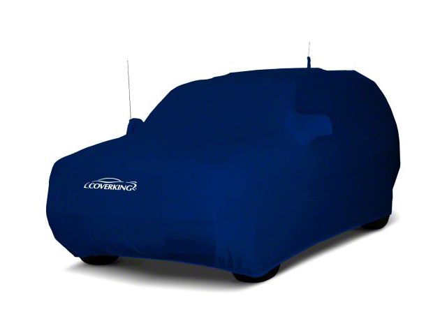 Coverking Satin Stretch Indoor Car Cover; Impact Blue (18-24 Jeep Wrangler JL 4-Door w/ Fastback Soft Top)