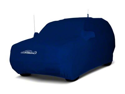 Coverking Satin Stretch Indoor Car Cover; Impact Blue (18-24 Jeep Wrangler JL 4-Door w/ Fastback Soft Top)