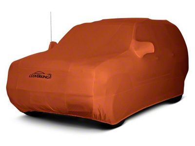 Coverking Satin Stretch Indoor Car Cover; Inferno Orange (18-24 Jeep Wrangler JL 4-Door w/ Fastback Soft Top)