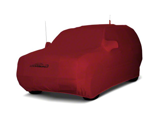 Coverking Satin Stretch Indoor Car Cover; Pure Red (18-24 Jeep Wrangler JL 4-Door w/ Fastback Soft Top)