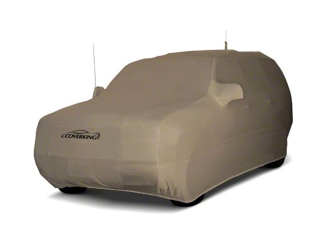 Coverking Satin Stretch Indoor Car Cover; Sahara Tan (18-24 Jeep Wrangler JL 4-Door w/ Fastback Soft Top)