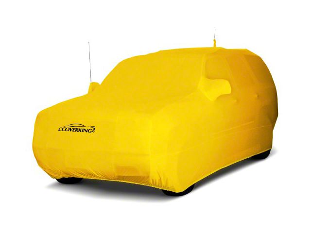 Coverking Satin Stretch Indoor Car Cover; Velocity Yellow (18-24 Jeep Wrangler JL 4-Door w/ Fastback Soft Top)