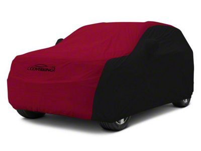 Coverking Stormproof Car Cover; Black/Red (76-86 Jeep CJ7)