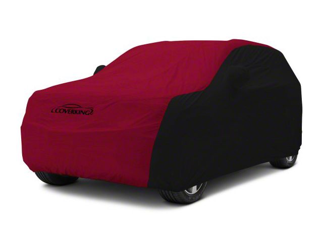 Coverking Stormproof Car Cover; Black/Red (18-24 Jeep Wrangler JL 4-Door w/ Fastback Soft Top)