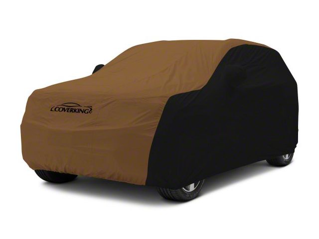 Coverking Stormproof Car Cover; Black/Tan (18-24 Jeep Wrangler JL 4-Door w/ Fastback Soft Top)