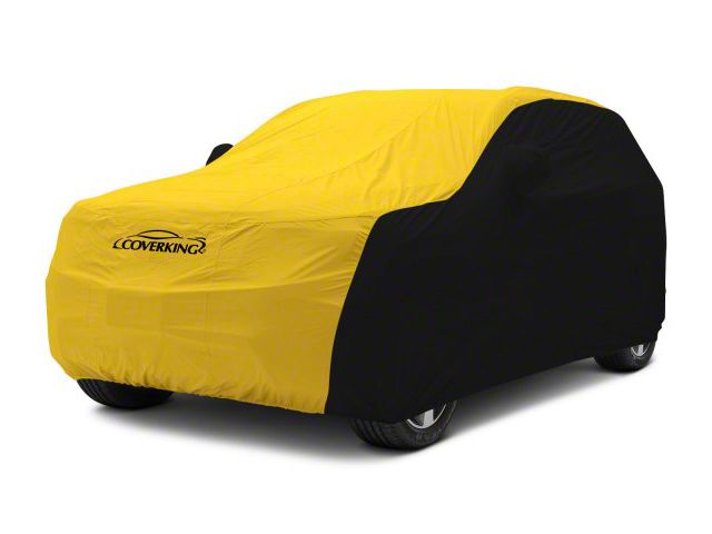 Coverking Stormproof Car Cover; Black/Yellow (07-13 Jeep Wrangler JK 4-Door)