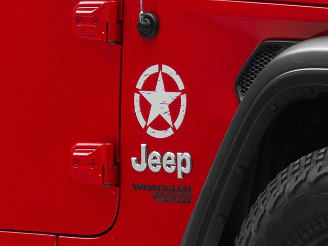 RedRock 6-Inch Star Vinyl Decal; White (Universal; Some Adaptation May Be Required)