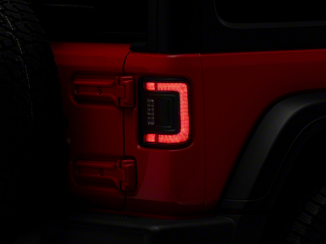 Oracle Flush Mount LED Tail Lights; Black Housing; Clear Lens (18-23 Jeep Wrangler JL)