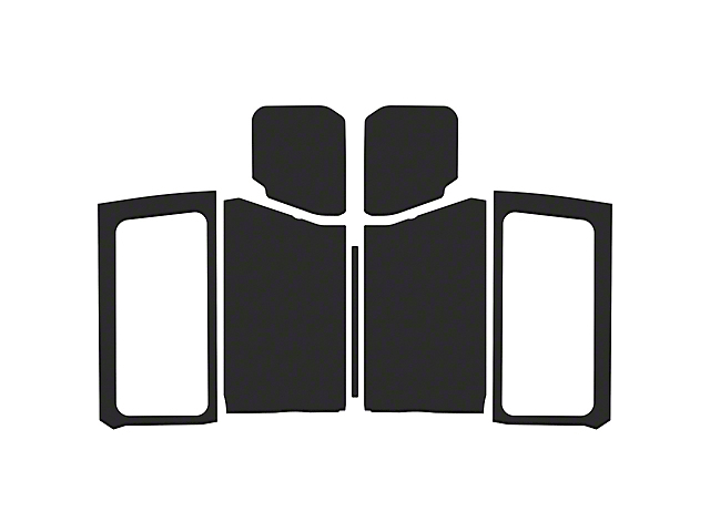 Boom Mat Sound Deadening Headliner Kit; Black Leather Look (18-22 Jeep Wrangler JL 2-Door w/ Hard Top)