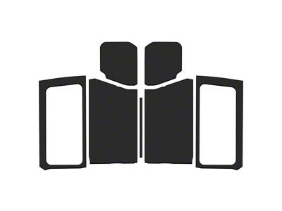 Boom Mat Sound Deadening Headliner Kit; Black Leather Look (18-24 Jeep Wrangler JL 2-Door w/ Hard Top)