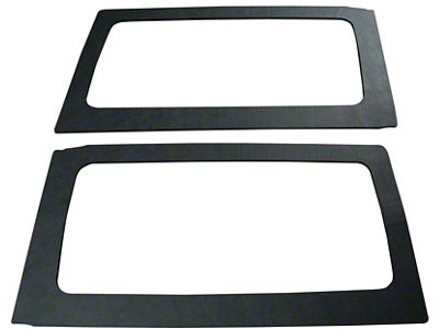 Boom Mat Sound Deadening Rear Side Window Kit; Black Leather Look (11-18 Jeep Wrangler JK 2-Door w/ Hard Top)