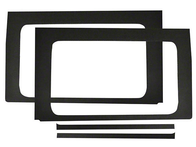 Boom Mat Sound Deadening Rear Side Window Kit; Black Leather Look (18-23 Jeep Wrangler JL 4-Door w/ Hard Top)
