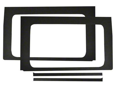 Boom Mat Sound Deadening Rear Side Window Kit; Black Leather Look (18-24 Jeep Wrangler JL 4-Door w/ Hard Top)