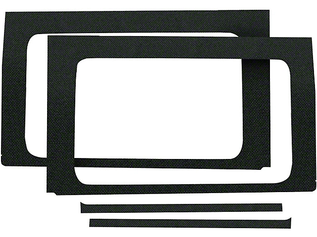 Boom Mat Sound Deadening Rear Side Window Kit; Black Original Finish (18-22 Jeep Wrangler JL 4-Door w/ Hard Top)