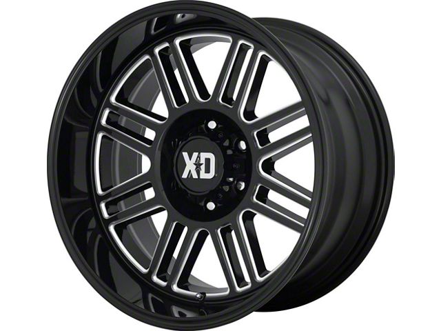 XD Cage Gloss Black Milled Wheel; 20x9 (20-24 Jeep Gladiator JT)