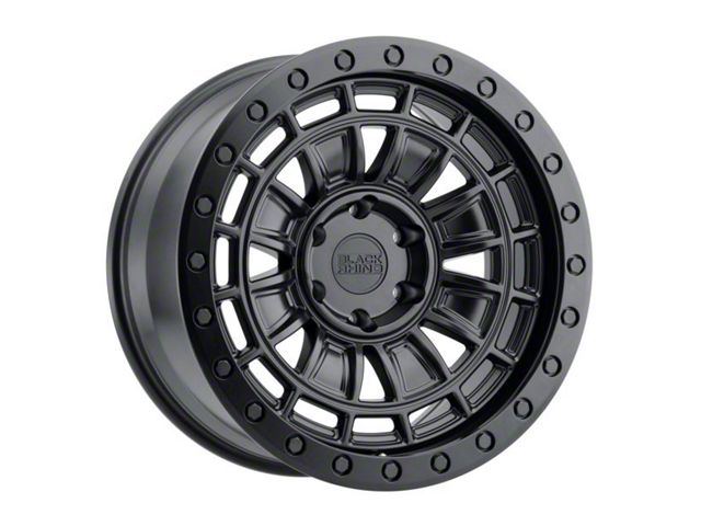 Black Rhino Dalton Matte Black Wheel; 18x9.5 (07-18 Jeep Wrangler JK)