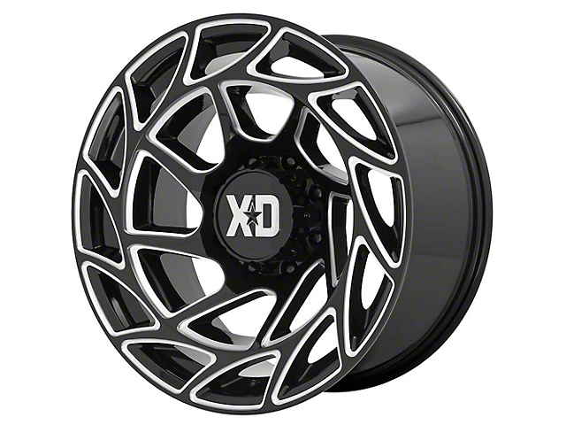 XD Onslaught Gloss Black Milled Wheel; 17x9 (20-23 Jeep Gladiator JT)