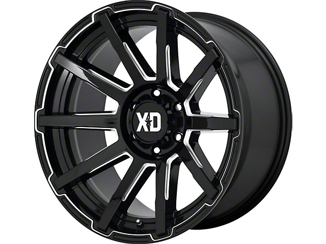 XD Outbreak Gloss Black Milled Wheel; 20x9 (07-18 Jeep Wrangler JK)