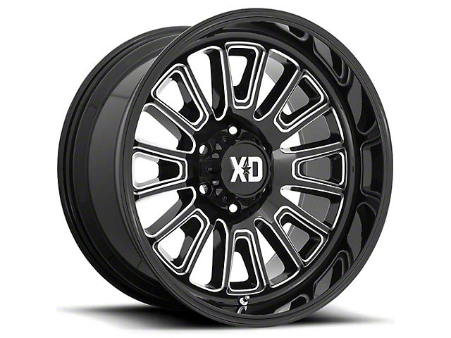XD Rover Gloss Black Milled Wheel; 20x9 (18-22 Jeep Wrangler JL)