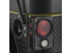 Gen 1 Steel LED Tail Lights; Black Housing; Red Lens (07-18 Jeep Wrangler JK)