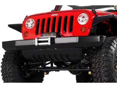 Rock Crawler Winch Front Bumper; Black (07-18 Jeep Wrangler JK)
