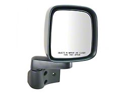 Manual Mirror; Textured Black; Passenger Side (03-06 Jeep Wrangler TJ)