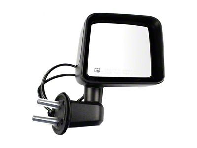 Powered Heated Mirror; Paint to Match Black; Passenger Side (15-17 Jeep Wrangler JK)