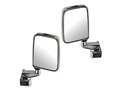 Manual Mirrors; Chrome (87-02 Jeep Wrangler YJ & TJ)