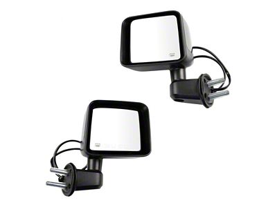 Powered Heated Mirrors; Paint to Match Black (15-17 Jeep Wrangler JK)