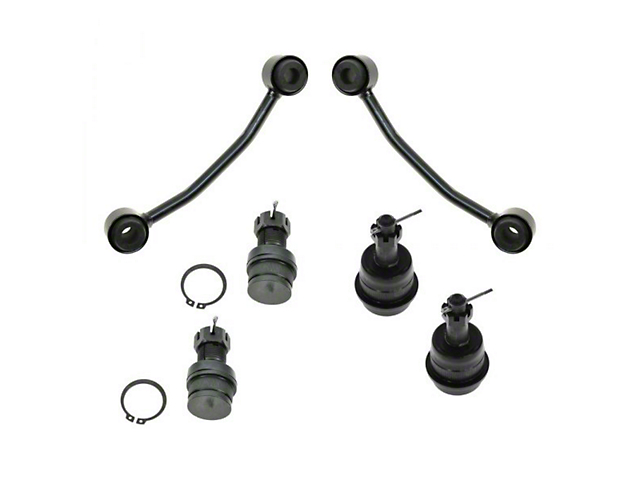 Front Upper and Lower Ball Joints with Sway Bar Links (87-90 Jeep Wrangler YJ)