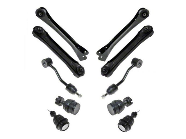 Front Upper and Lower Control Arms with Ball Joints and Front Sway Bar Links (97-06 Jeep Wrangler TJ)
