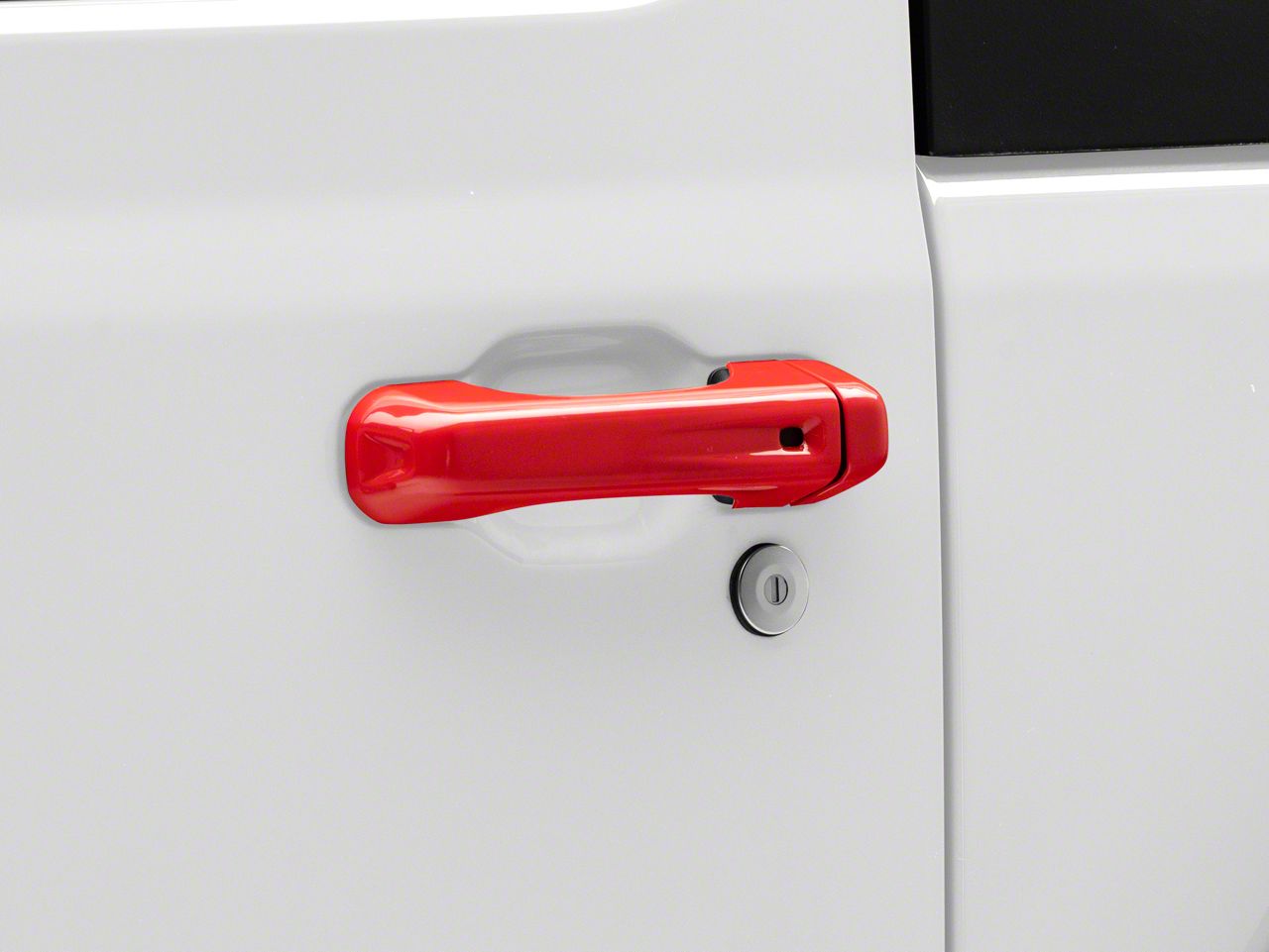 RedRock Jeep Wrangler Door Handle Covers; Red J166432JL (1824 Jeep