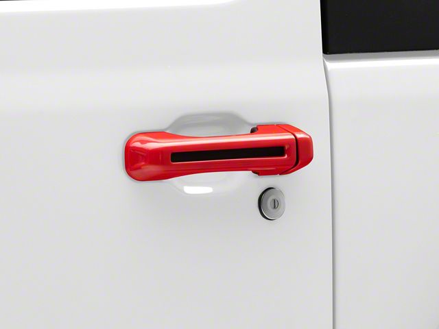 RedRock Door Handle Covers; Red (18-24 Jeep Wrangler JL 2-Door)