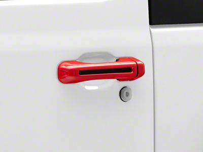RedRock Door Handle Covers; Red (18-24 Jeep Wrangler JL 2-Door)