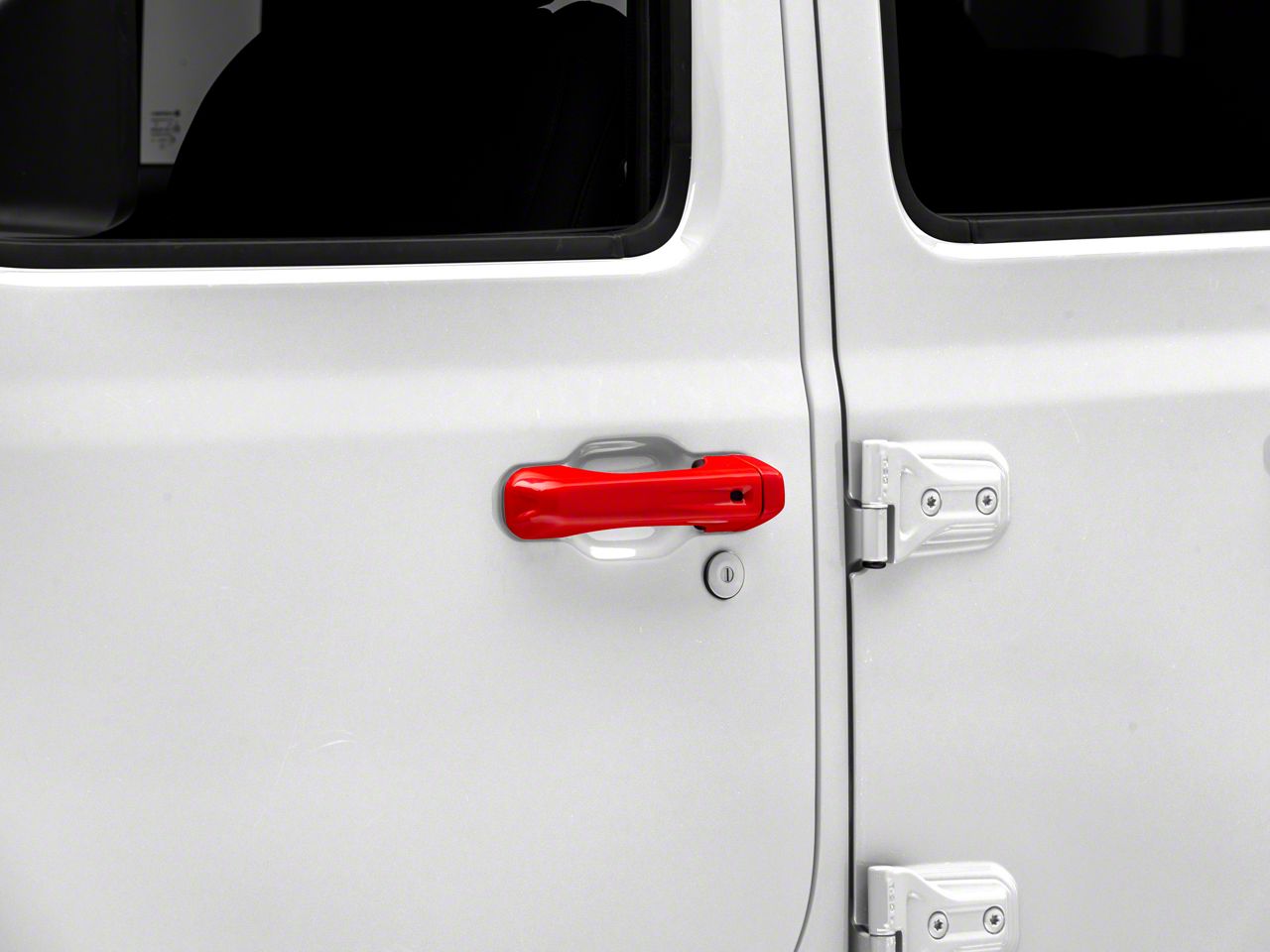 RedRock Jeep Wrangler Door Handle Covers; Red J166437 (1824 Jeep