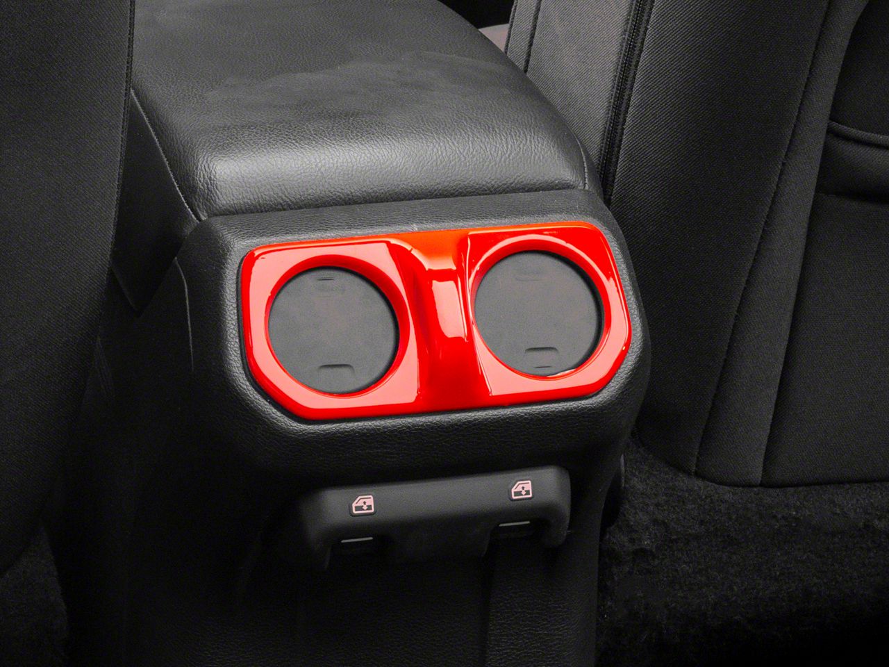 RedRock Rear Vent Outlet Trim; Red (18-23 Jeep Wrangler JL)