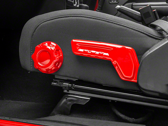 RedRock Seat Adjuster Trim; Red (18-23 Jeep Wrangler JL)