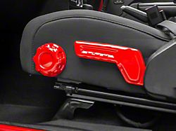 RedRock Seat Adjuster Trim; Red (18-23 Jeep Wrangler JL)