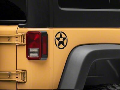 Jeep Licensed by RedRock JK Star Accent Decal; Black (07-18 Jeep Wrangler JK)